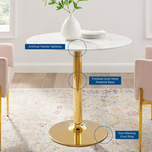 Verne 35" Artificial Marble Dining Table