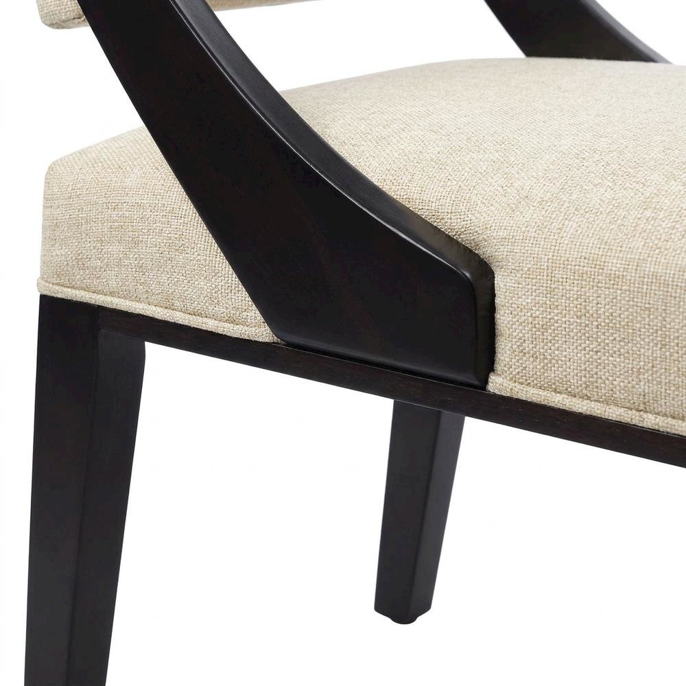 Fabric-Upholstered Dining Chairs for Kitchen and Dining Room, Beige, Set of 2
