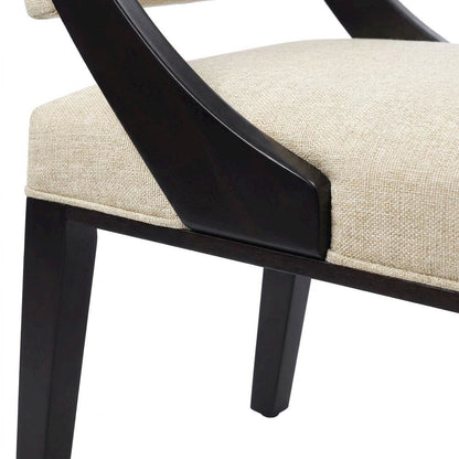 Fabric-Upholstered Dining Chairs for Kitchen and Dining Room, Beige, Set of 2