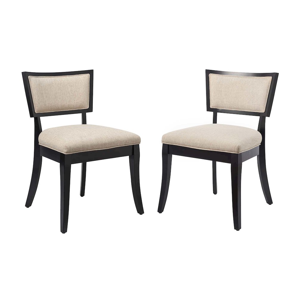 Pristine Upholstered Fabric Dining Chairs Set of 2