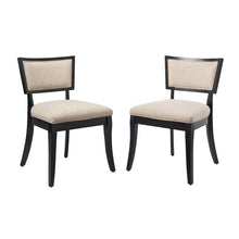 Pristine Upholstered Fabric Dining Chairs Set of 2