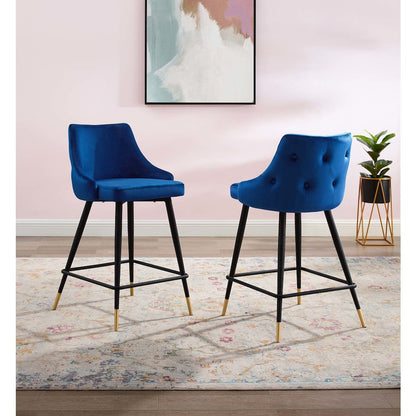 Adorn Performance Velvet Counter Stool Set of 2