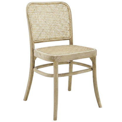 Wood Dining Side Chair with Ladder Back for Kitchen and Dining Room, Gray
