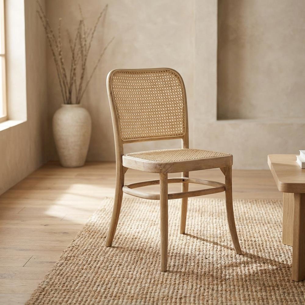 Wood Dining Side Chair with Ladder Back for Kitchen and Dining Room, Gray