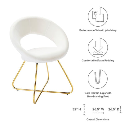 Nouvelle Performance Velvet Dining Chair Set of 2