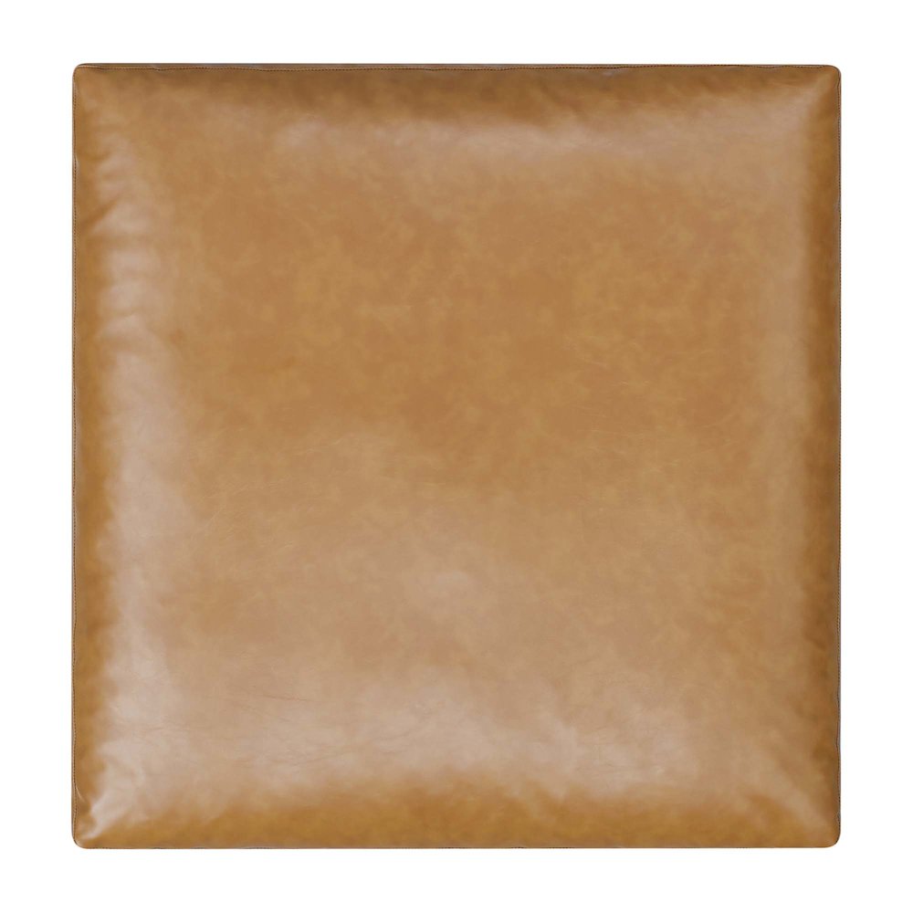 Commix Down Filled Overstuffed Vegan Leather Ottoman