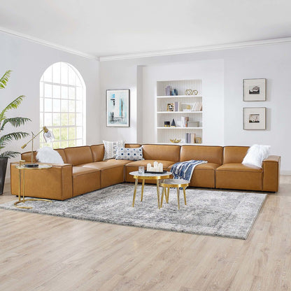 Restore 6-Piece Vegan Leather Sectional Sofa