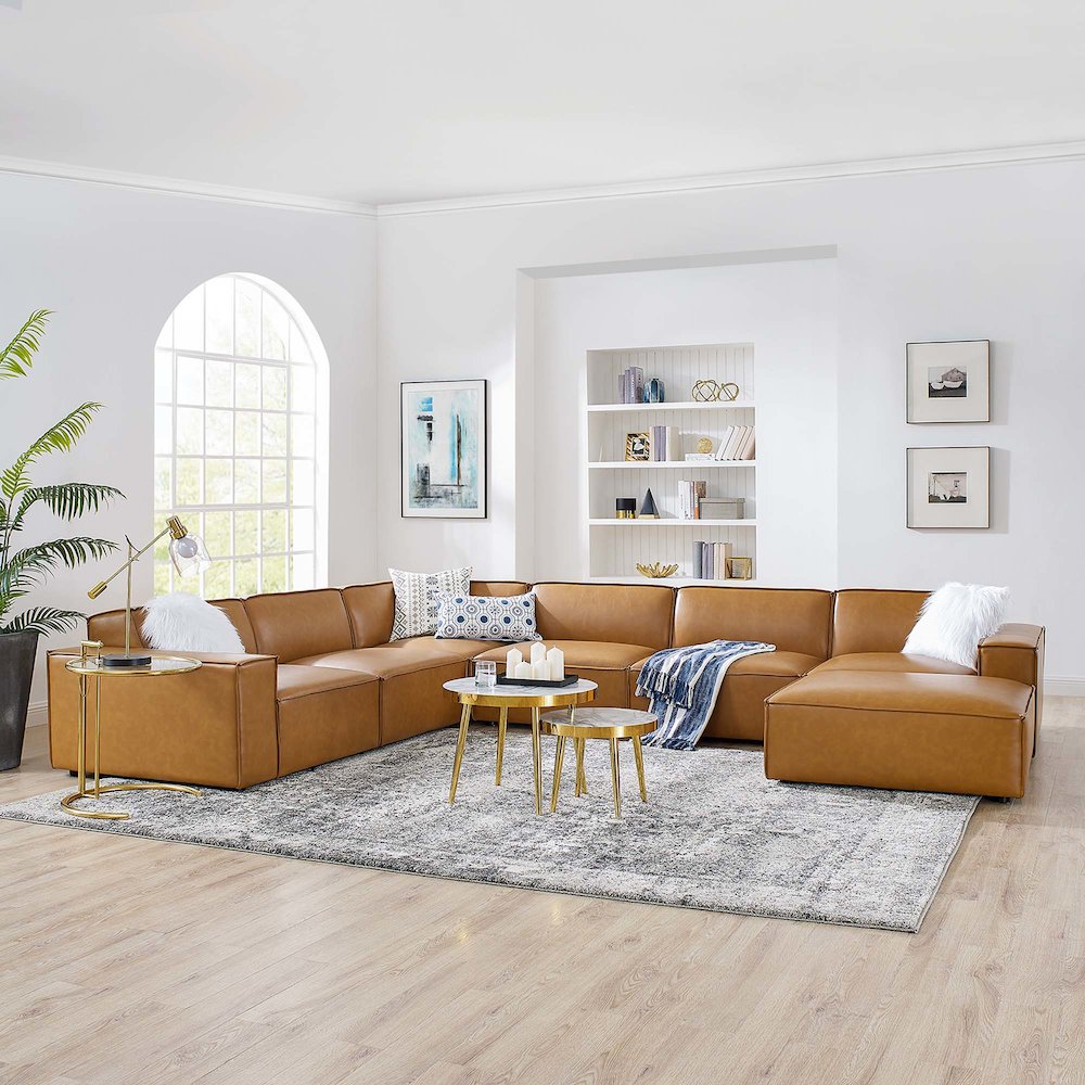 Restore 7-Piece Vegan Leather Sectional Sofa