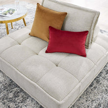 Saunter Tufted Fabric Armless Chair