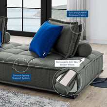 Saunter Tufted Fabric Armless Chair