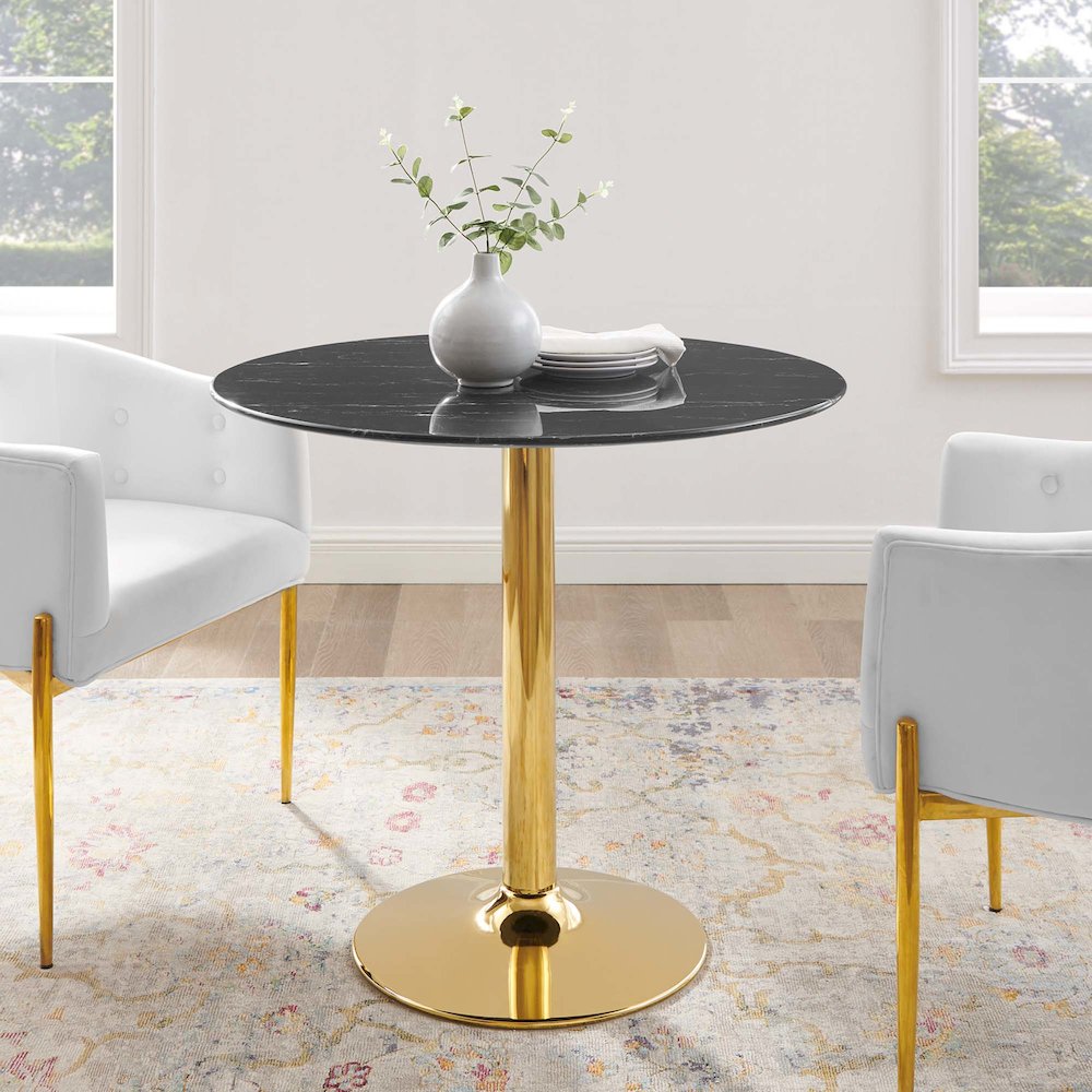 Verne 35" Artificial Marble Dining Table