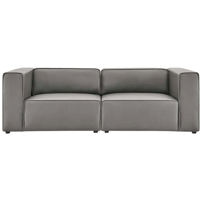 Mingle 2-Piece Vegan Leather Sectional Sofa Loveseat