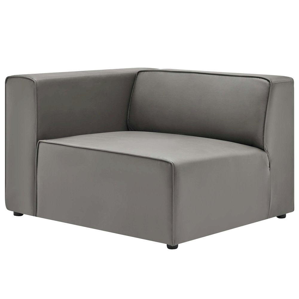 Mingle 2-Piece Vegan Leather Sectional Sofa Loveseat