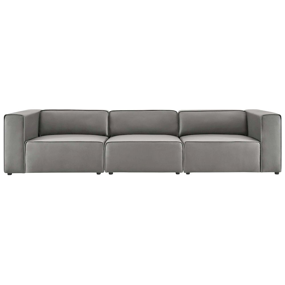 Mingle 3-Piece Vegan Leather Sectional Sofa
