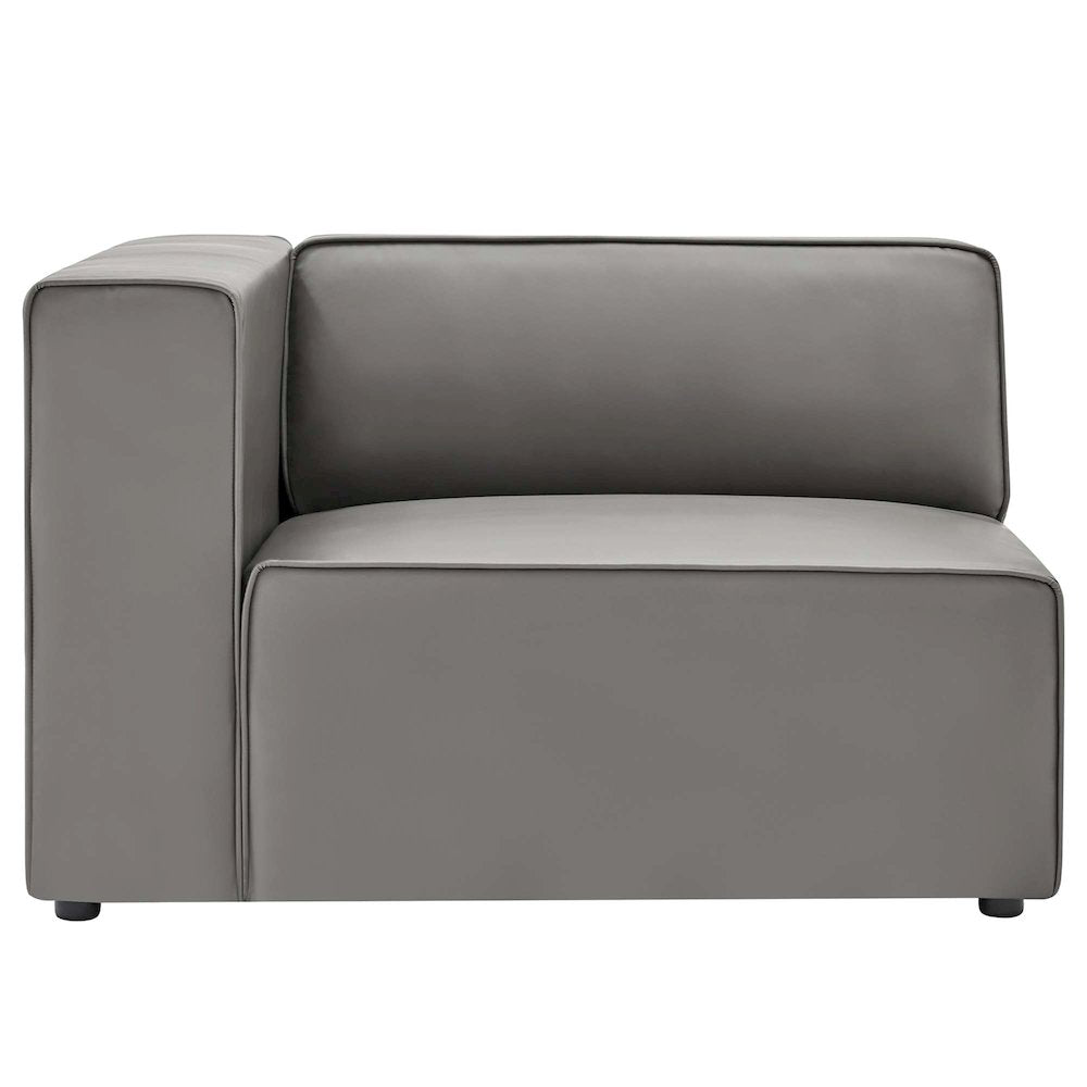 Mingle 3-Piece Vegan Leather Sectional Sofa
