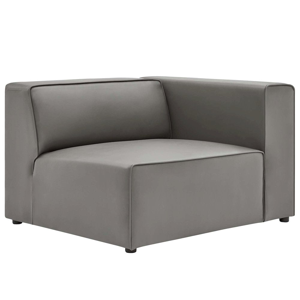 Mingle 3-Piece Vegan Leather Sectional Sofa