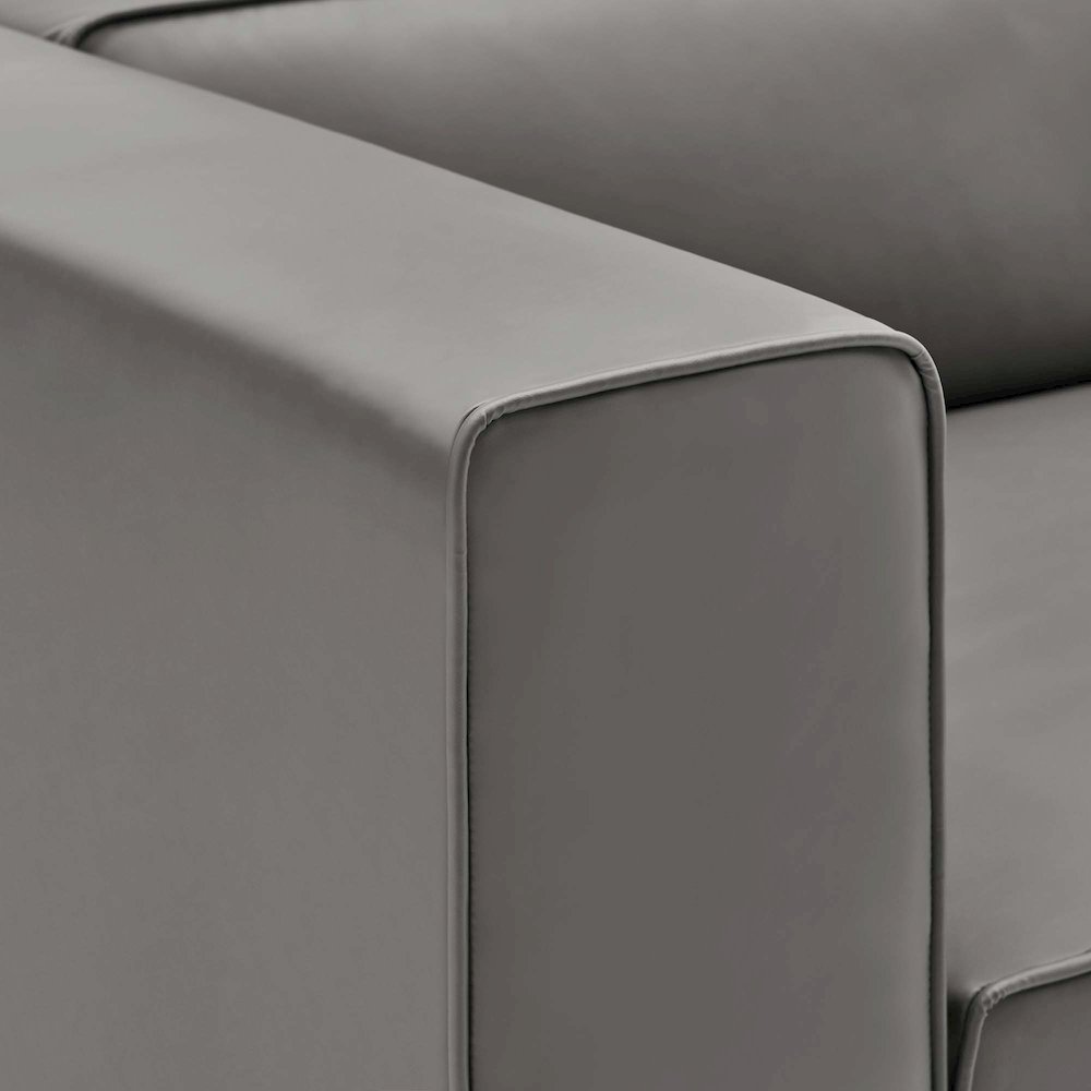 Mingle 3-Piece Vegan Leather Sectional Sofa