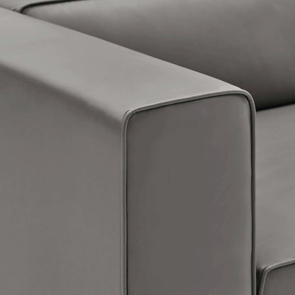 Mingle 3-Piece Vegan Leather Sectional Sofa