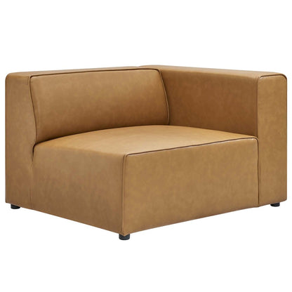 Mingle 3-Piece Vegan Leather Sectional Sofa