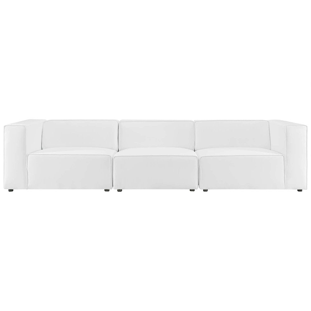 Mingle 3-Piece Vegan Leather Sectional Sofa