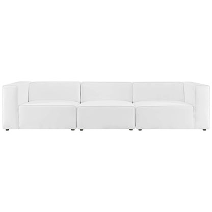 Mingle 3-Piece Vegan Leather Sectional Sofa
