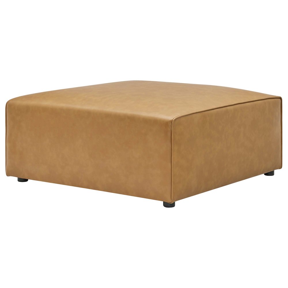 Mingle 4-Piece Vegan Leather Sofa and 2 Ottomans Set