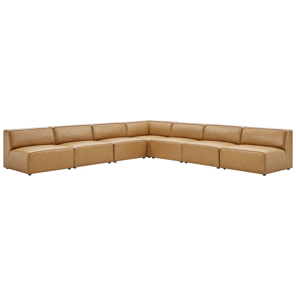 Mingle 7-Piece Vegan Leather Sectional Sofa