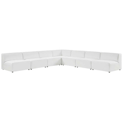 Mingle 7-Piece Vegan Leather Sectional Sofa