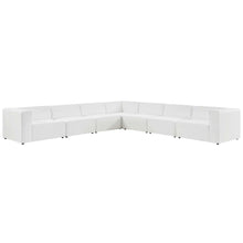 Mingle 7-Piece Vegan Leather Sectional Sofa