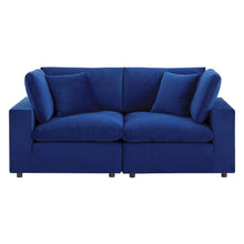 Commix Down Filled Overstuffed Performance Velvet Loveseat
