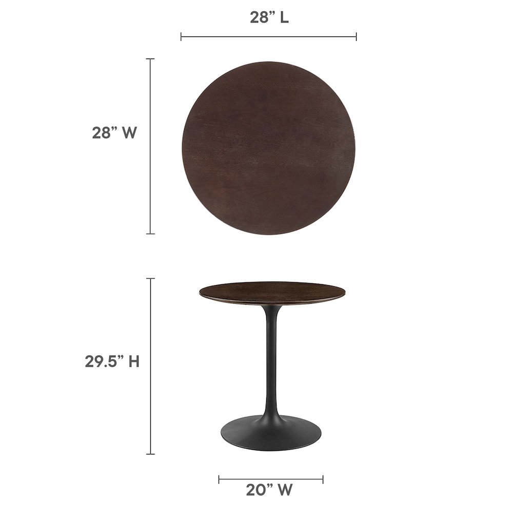 Lippa 28" Round Wood Dining Table