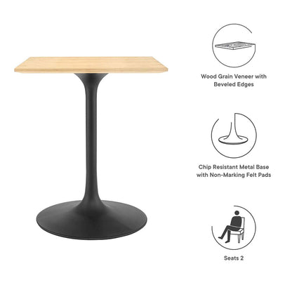 Lippa 24" Square Wood Dining Table