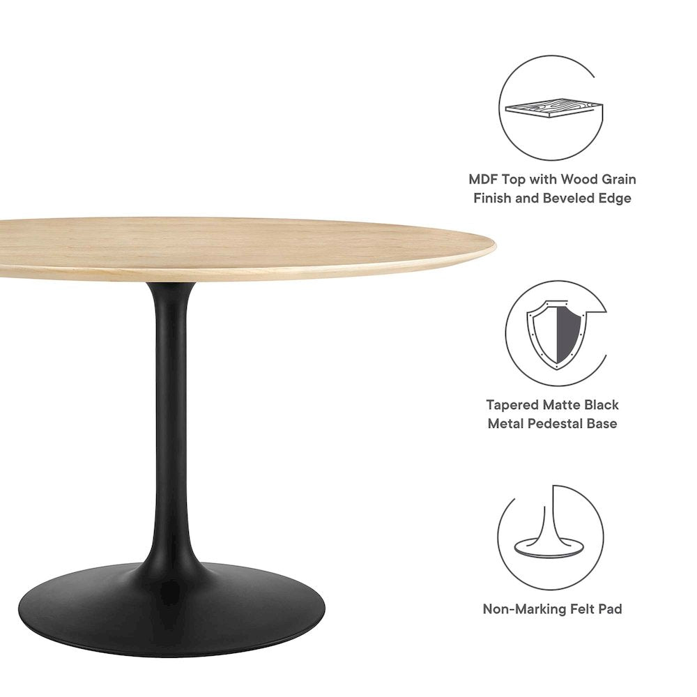 Lippa 48" Round Wood Dining Table