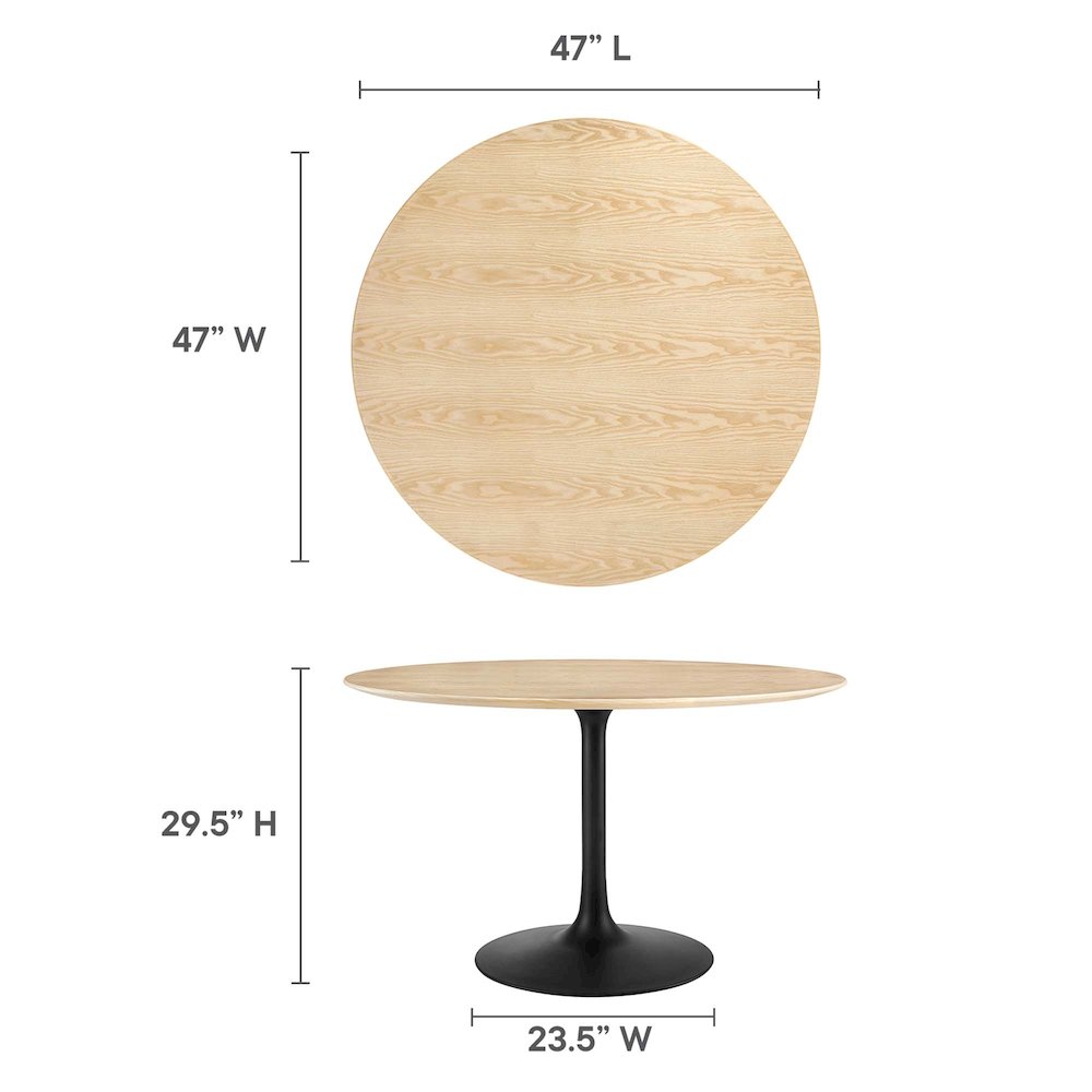 Lippa 48" Round Wood Dining Table
