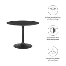 Lippa 40" Round Faux Marble Dining Table
