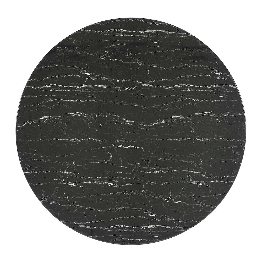 Lippa 54" Round Faux Marble Dining Table