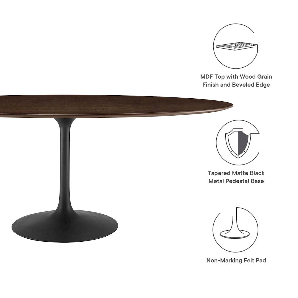 Lippa 78" Oval Wood Dining Table