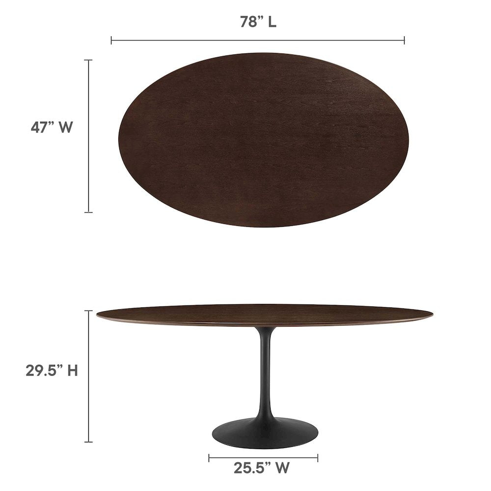 Lippa 78" Oval Wood Dining Table