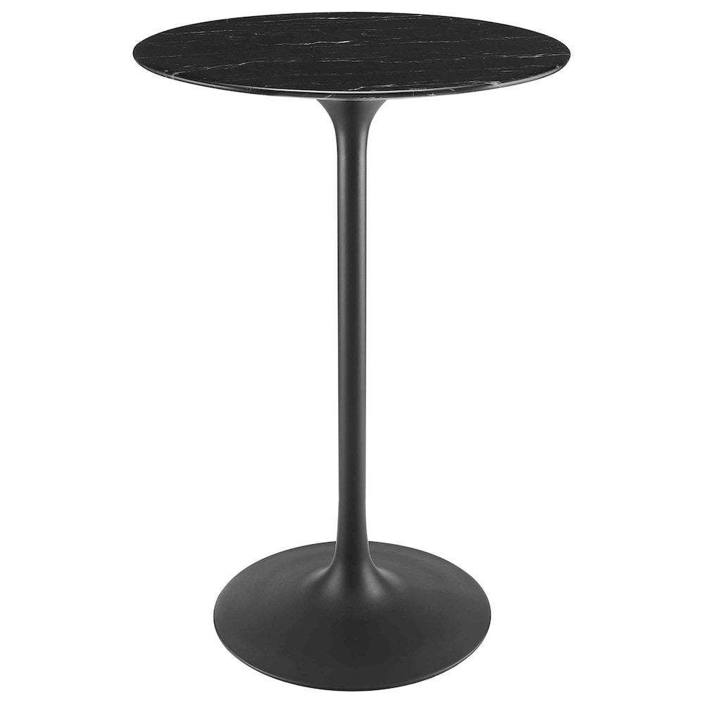 Lippa 28" Round Faux Marble Bar Table