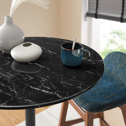 Lippa 28" Round Faux Marble Bar Table