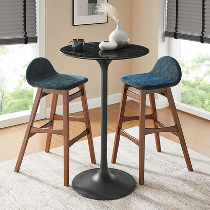 Lippa 28" Round Faux Marble Bar Table