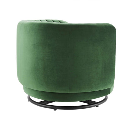 Embrace Tufted Performance Velvet Swivel Chair