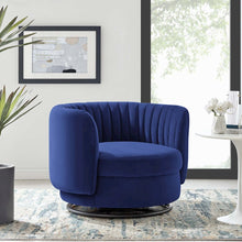 Embrace Tufted Performance Velvet Swivel Chair