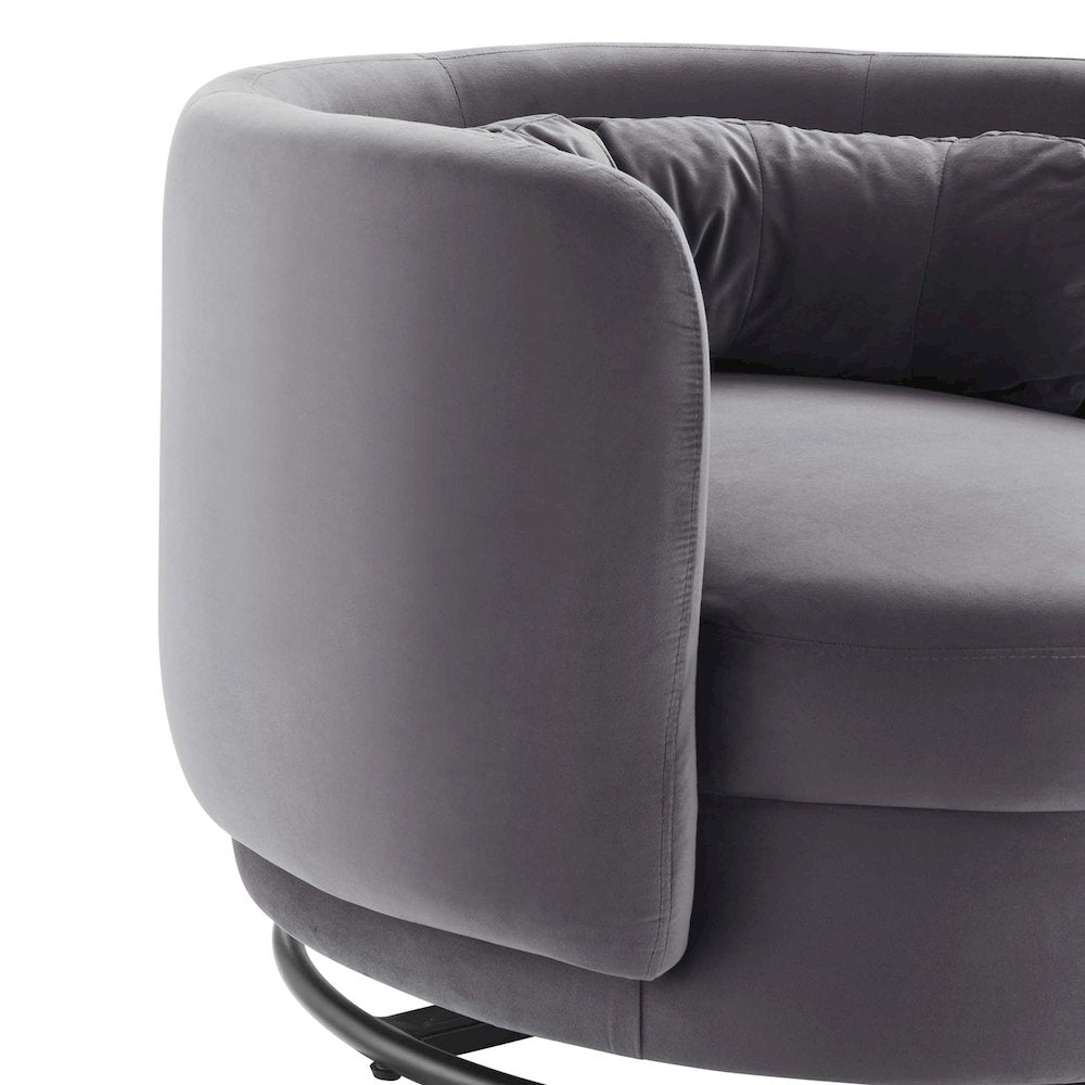 Relish Performance Velvet Swivel Chair