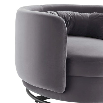 Relish Performance Velvet Swivel Chair