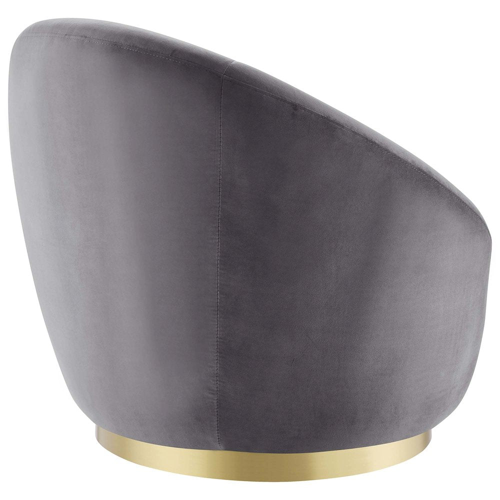 Buttercup Performance Velvet Swivel Chair