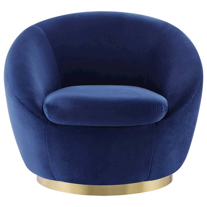 Buttercup Performance Velvet Swivel Chair