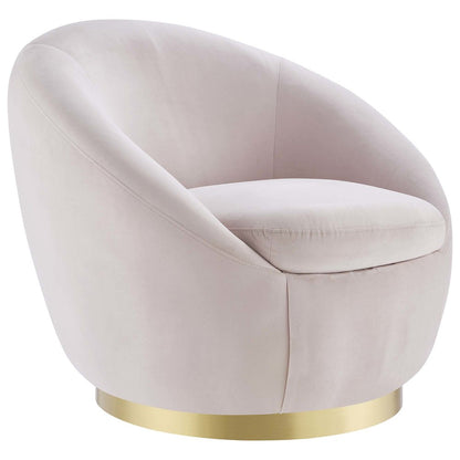 Buttercup Performance Velvet Swivel Chair