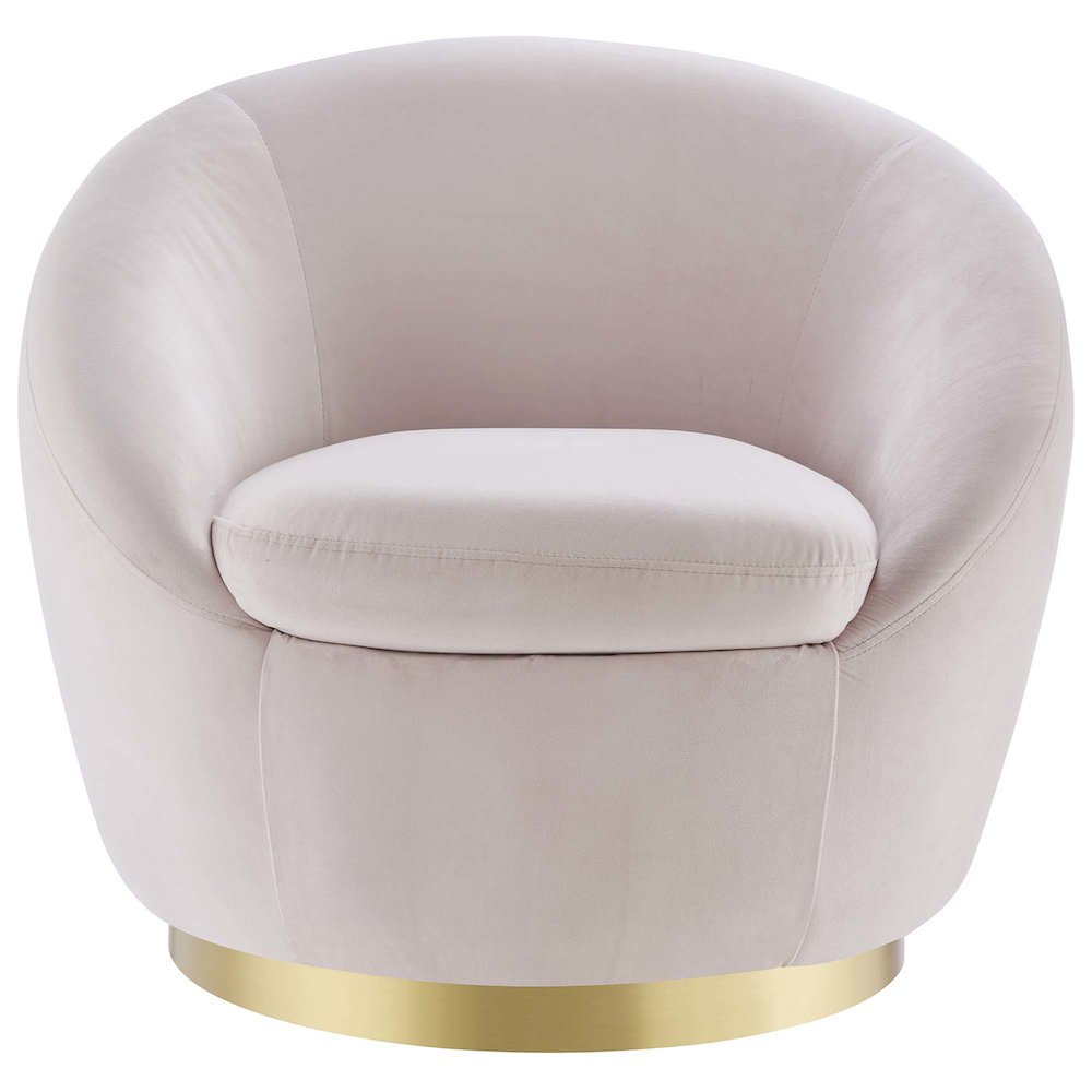 Buttercup Performance Velvet Swivel Chair