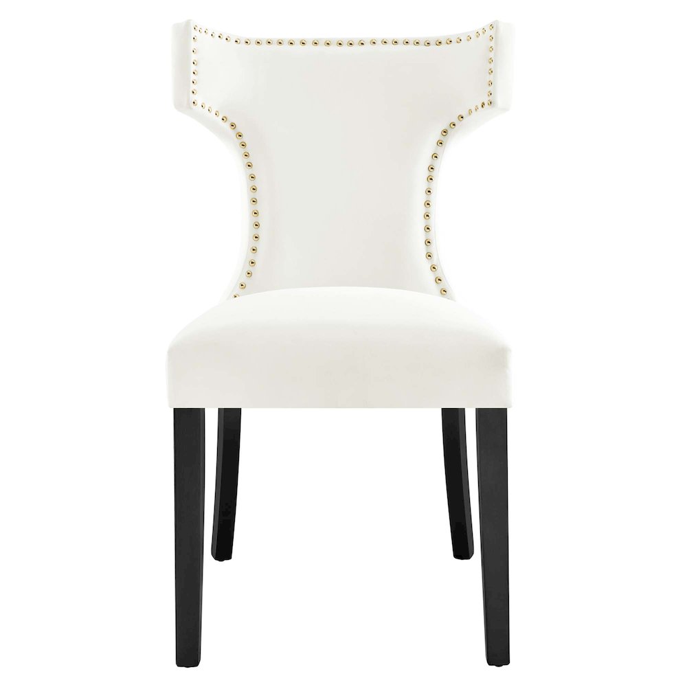 Curve Performance Velvet Dining Chairs Set of 2